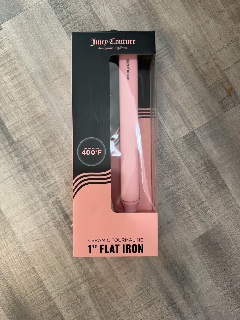 Juicy Couture 1” Ceramic Tourmaline Flat Iron Pink 400°F New Sealed